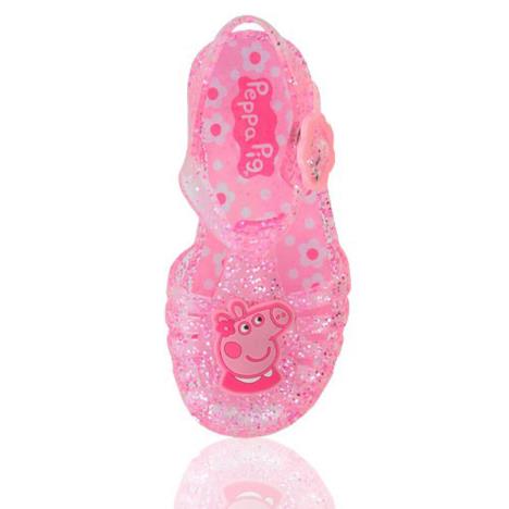 Peppa Pig Pink Glitter Jelly Sandals Extra Image 1